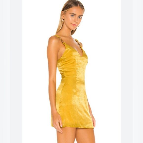 NWT superdown jasmine buckle dress marigold yellow - Picture 3 of 6